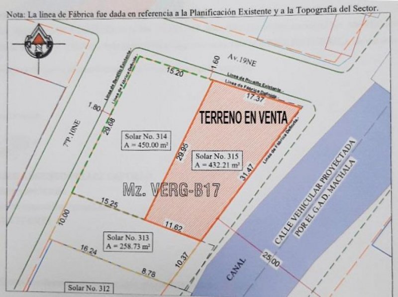 Terreno en Venta en La Providencia Machala, El Oro