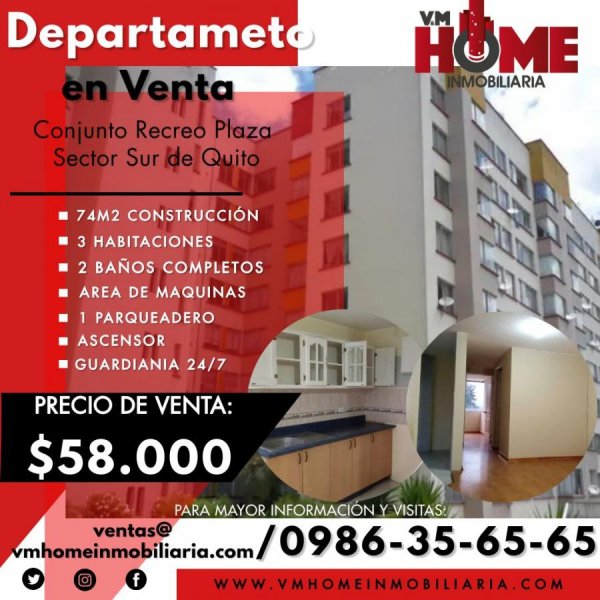 Departamento en Venta en  Quito, Pichincha