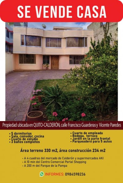 Casa en Venta en CALDERON Quito, Pichincha