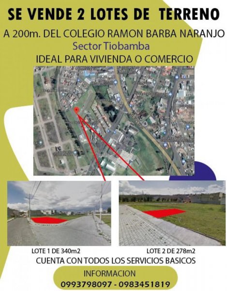 Terreno en Venta en Ignacio Flores - Tiobamba Latacunga, Cotopaxi