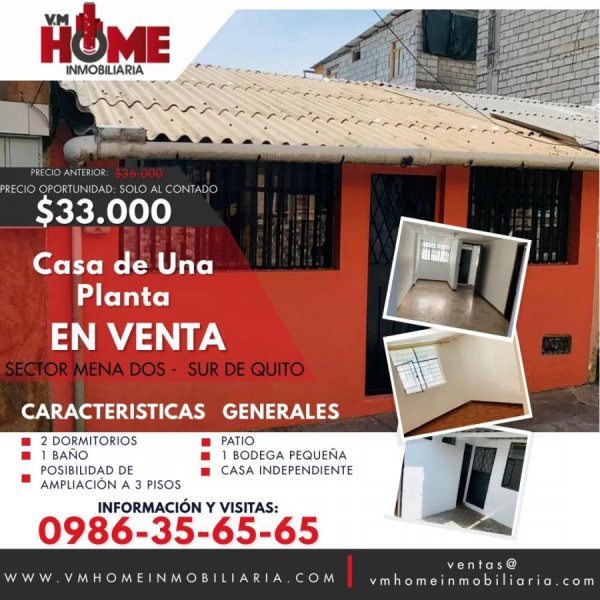Casa en Venta en Mena Dos Quito, Pichincha